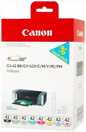 Набор картриджей CANON CLI-42 многоцветный,  8 картриджей