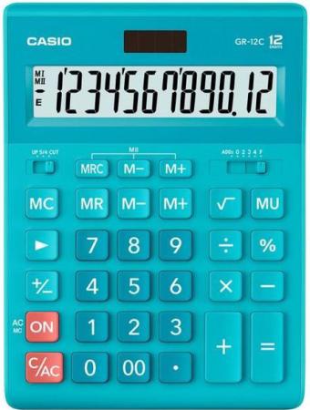 

Калькулятор настольный Casio GR-12C-LB голубой 12-разр.