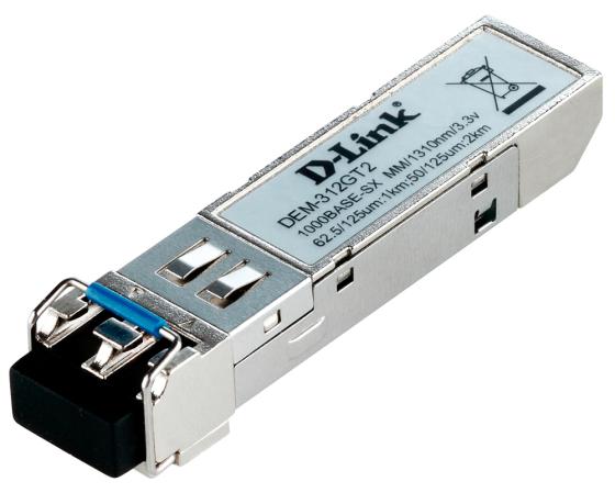 Трансивер сетевой D-Link 1-port mini-GBIC LX Mutli-mode Fiber Transceiver (up to 2km, support 3.3V power) 312GT2