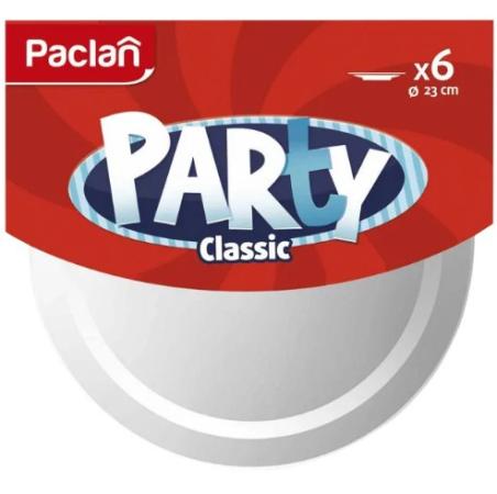 PACLAN Party Classic Тарелки пластиковые 23 см, 6 шт./уп.