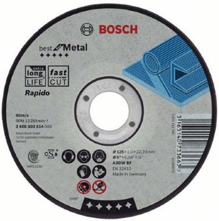 

Круг отр. BOSCH Expert for Metal Rapido 230x1,9x22 выпуклый (2.608.603.404) по металлу