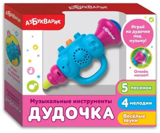 

Интерактивная игрушка АЗБУКВАРИК Дудочка от 3 лет