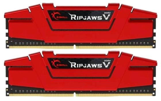 

Модуль памяти DDR4 G.SKILL RIPJAWS V 8GB (2x4GB kit) 2400MHz CL15 PC4-19200 1.2V / F4-2400C15D-8GVR / Blazing Red