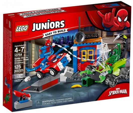 Конструктор LEGO Решающий бой Человека-паука против Скорпиона 125 элементов 10754