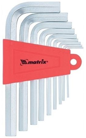 Набор ключей MATRIX 12303  имбусовых hex 1.5–10мм crv 9шт короткие сатин.