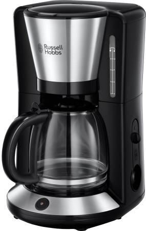 

Кофеварка Russell Hobbs 24010-56, капельная, д/молотово, 1000Вт, 1.25л, автооткл, автоподогрев, противокапля, черный/серебристый