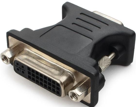 Cablexpert Переходник VGA-DVI, 15M/25F, черный, пакет (A-VGAM-DVIF-01)