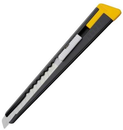 Канцелярский нож OLFA OL-180-BLACK нерж.сталь серебристый 0.9см