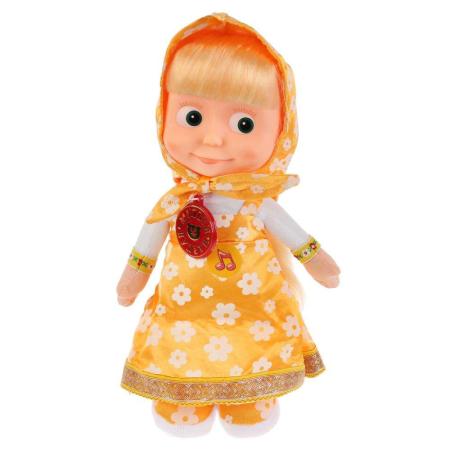 Мягкая игрушка кукла МУЛЬТИ-ПУЛЬТИ Маша 29 см желтый плюш пластик