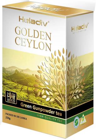 

Чай зеленый HELADIV Golden Ceylon Green Gunpowder 250 гр. пряный