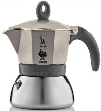 

Кофеварка гейзерная Bialetti Moka Induzione 6 порций сталь 4833, Золотистый