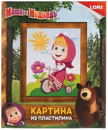 

КАРТИНА ИЗ ПЛАСТИЛИНА МАША И МЕДВЕДЬ "МАША НА ВЕЛОСИПЕДЕ" в кор.7шт