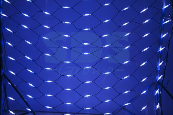Гирлянда "Сеть" 2x3м, черный КАУЧУК, 432 LED Белые/Синие