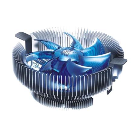 

Кулер PCCooler E91M S775/115X/AM2/AM3/AM4/FM1/FM2 (48 шт/кор, TDP 78W, вент-р 90мм с PWM, синяя LED подсветка, 1000-2200RPM, 11-22dBa)