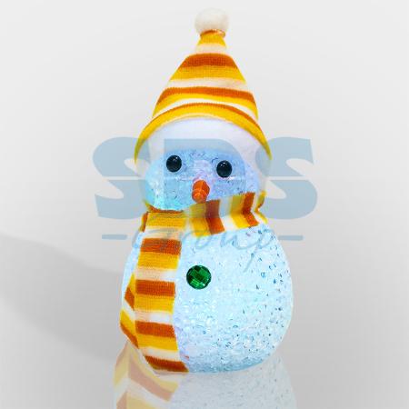 Фигура светодиодная "Снеговик" 17см, RGB