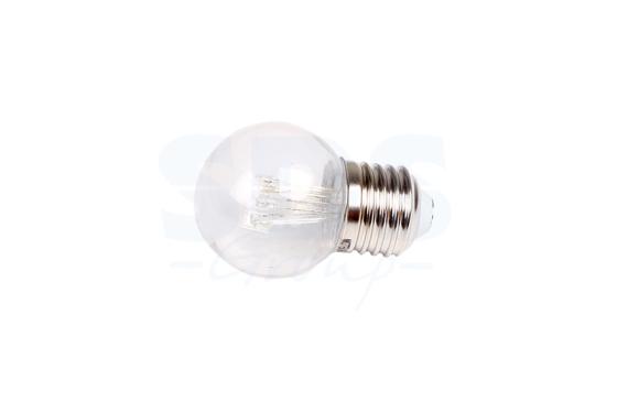 Лампа светодиодная шар NEON-NIGHT 405-122 E27 1W 6 LED  O45мм - красная