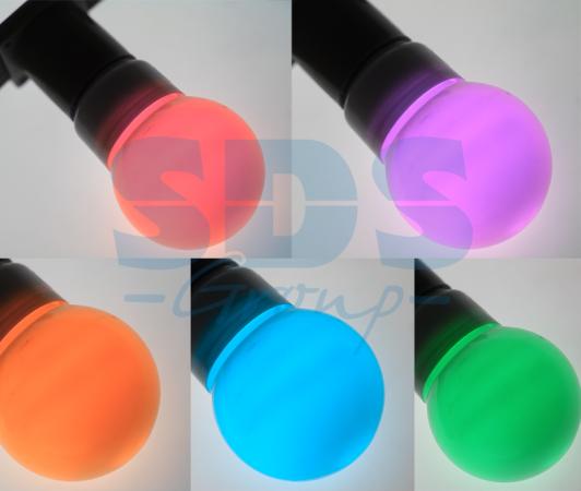 Лампа светодиодная шар NEON-NIGHT 405-512 E27 3W 9 LED, O50мм RGB
