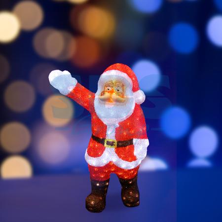 Акриловая светодиодная фигура "Санта Клаус приветствует" 60 см, 200 светодиодов, IP44 понижающий трансформатор в комплекте, NEON-NIGHT