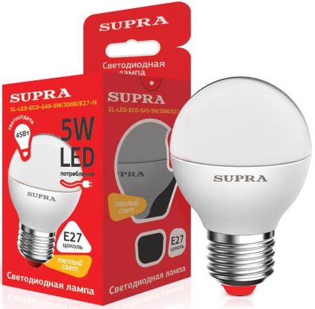 

Лампа светодиодная шар Supra SL-LED-ECO-G45 E27 5W 3000K