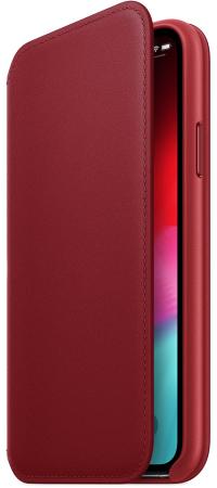 Чехол-книжка Apple "Leather Folio" для iPhone X красный MRQD2ZM/A