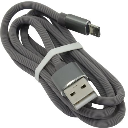 

Кабель microUSB 1м Jet.A JA-DC24 круглый серый