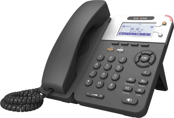 SIP-телефон Escene ES280-V4 с б/п 2 SIP аккаунта, 132x64 LCD-дисплей, XML/LDAP, регулируемая подставка, крепление на стену,  разъемы для гарнитуры (RJ
