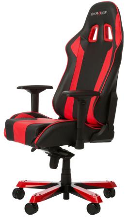 Игровое кресло DXRacer King чёрно-красное (OH/KS06/NR, экокожа, регулируемый угол наклона)