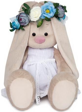 Мягкая игрушка BUDI BASA SidL-259 Зайка Ми в белом платье и веночке 34см