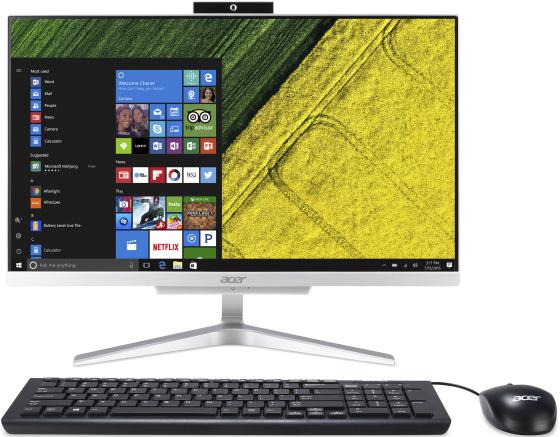 Моноблок Acer Aspire C22-865 21.5" Full HD i3 8130U (2.2)/4Gb/SSD128Gb/UHDG 620/CR/Windows 10 Home/GbitEth/WiFi/BT/65W/клавиатура/мышь/Cam/серебристый/черный 1920x1080