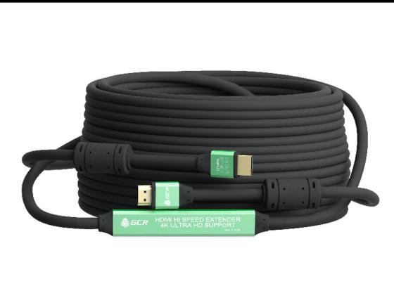 

Greenconnect Кабель активный 30.0m HDMI 2.0, High speed 19M/19M с усилителем, черный, тройной экран