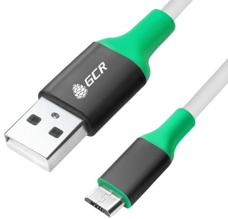 

Кабель microUSB Green Connection GCR-50547 круглый черный/зеленый