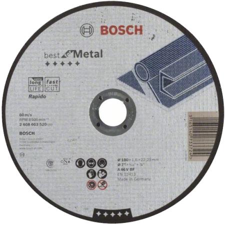 

Круг отрезной BOSCH Best for Metal 180x1,6x22 (2.608.603.520) по металлу