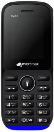 Телефон Micromax X415 черный синий 1.77" 32 Мб Bluetooth