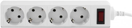 Сетевой фильтр CBR CSF 2450-5.0 White CB, длина кабеля 5 м, 4 розетки, белый цвет, цветная коробка, CSF 2450-5.0 White CB