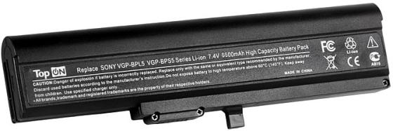 

Аккумулятор для ноутбука Sony Vaio VGN-TX Series 6600мАч 7.4V TopON TOP-BPL5 49Wh