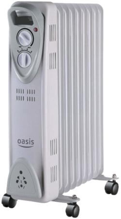 Масляный радиатор Oasis US-10 1000 Вт белый