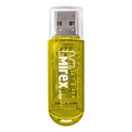 Флешка 8Gb Mirex 13600-FMUYEL08 USB 2.0 желтый 13600-FMUYEL08