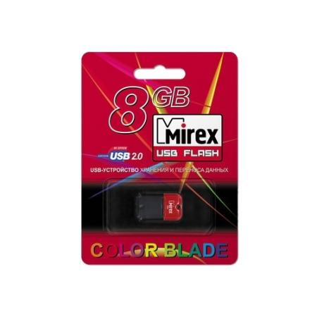 Флешка 8Gb Mirex 8GB, USB 2.0, Красный USB 2.0 красный черный 13600-FMUART08