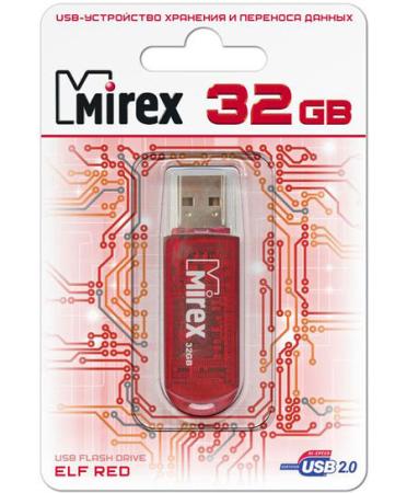 Флеш накопитель 32GB Mirex Elf, USB 2.0, Красный