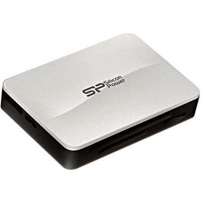 Устройство чтения/записи флеш карт Silicon Power ALL IN ONE Card Reader, SD/microSD/MS/CompactFlash, USB 3.0, Белый SPC39V1W