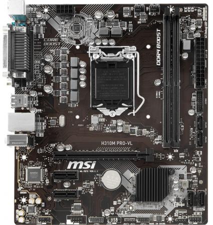 

Материнская плата MSI MSI H310M PRO-VL Socket 1151 v2 H310 2xDDR4 2xPCI-E 16x 3xPCI-E 1x 4 mATX Retail