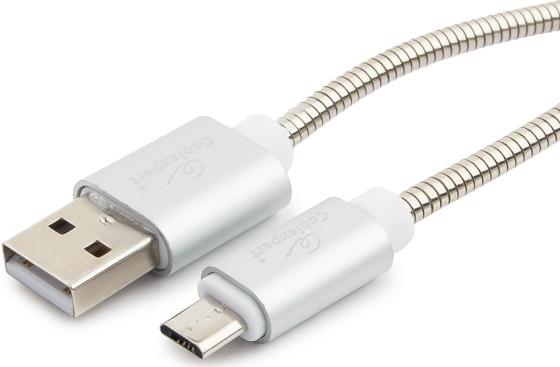 

Кабель USB 2.0 microUSB 1.8м Cablexpert Gold круглый серебристый CC-G-mUSB02S-1.8M