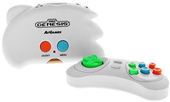 

SEGA Genesis Nano Trainer + 40 игр (геймпад, AV кабель) белый [ConSkDn33