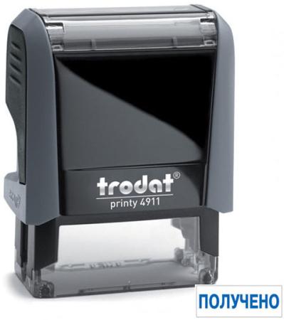Самонаборный штамп Trodat 4911/DB ПОЛУЧЕНО пластик серый