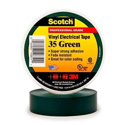 

Лента 3M Scotch 35 7000031669 изоляционная ПВХ 19x20000мм зеленый