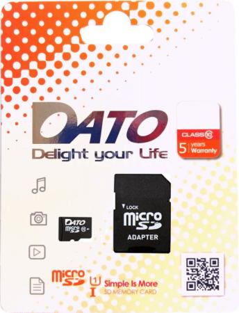 Флеш карта microSDHC 8Gb Class10 Dato DTTF008GUIC10