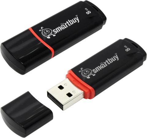 Smartbuy USB Drive 8Gb Crown Black SB8GBCRW-K usb flash drive 8gb smartbuy crown black sb8gbcrw k