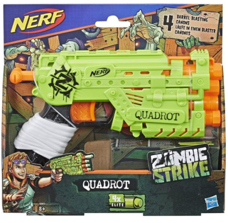 

Водяной автомат HASBRO Zombie Strike Quadrot оранжевый желтый