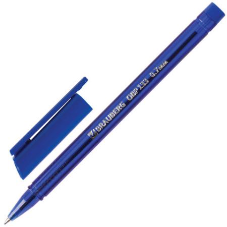 Ручка шариковая масляная BRAUBERG "Marine", корпус тонированный синий, узел 0,7 мм, линия 0,3 мм, синяя, 142709