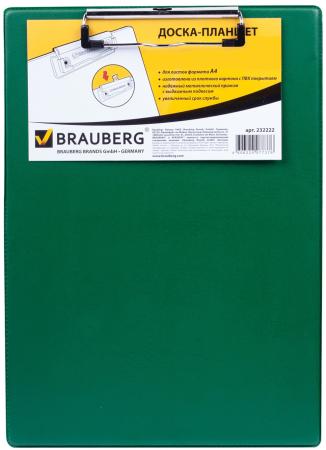 

Доска-планшет BRAUBERG "NUMBER ONE A4", с верхним прижимом, А4, 22,8х31,8 см, картон/ПВХ, зеленая, 232222